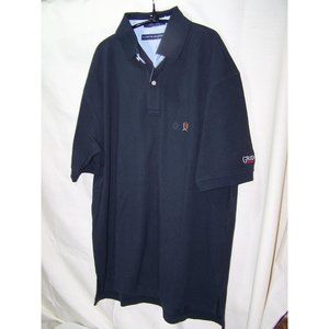 Tommy Hilfiger Polo Top Grid Iron Golf Classic Black L NWT